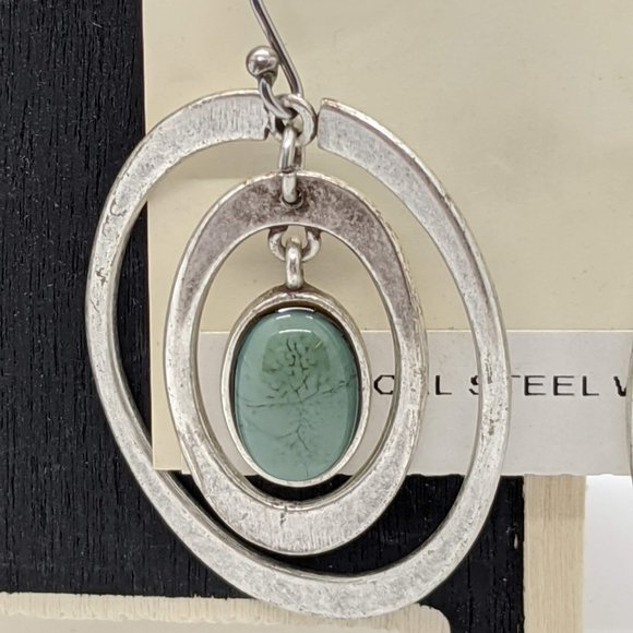 Dangle Hoop Earrings - Picture 3 of 4